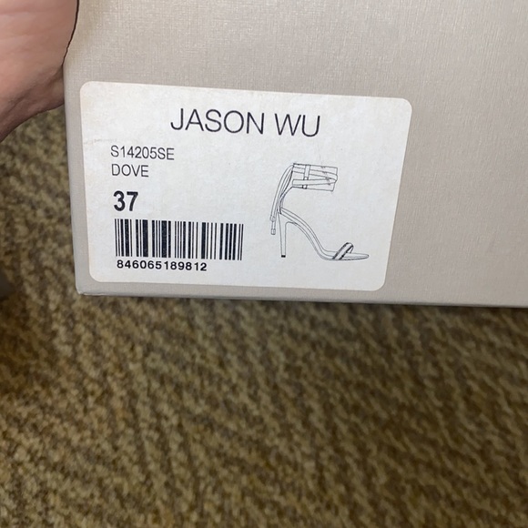 Jason Wu d'Orsay Ankle-Wrap Sandal, Dove Gray - Picture 10 of 16